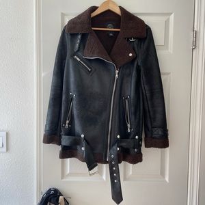 Urban Outfitters Avec Les Filles Oversized Sherpa Jacket